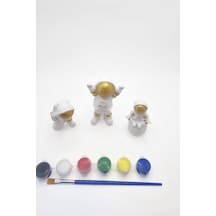 Eğitici Etkinlik Astronot Boyama Set 3 Adet 9 Cm