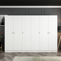 Kale 6 Mebran Kapaklı 4ç Dolap - Beyaz 190cm