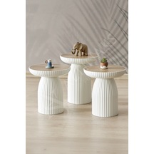 Bohem Sehpa, 3'lü Set, Yan Sehpa, Zigon Sehpa - Aytaşı & Ud Renk