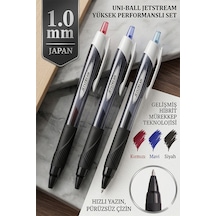 Siyah Jel Uçlu Pilot Kalem 3 Adet Uniball Jetstream Sxn-150s 1.0 Mm Basmalı Pilot Kalem Roller Uçlu Likit Mürekkepli