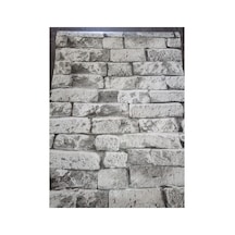 Üç Boyutlu Taş Desenli Duvar Kağıdı 53 Cm Genişliğinde 10 Metre Uzunluğunda Dır Gri