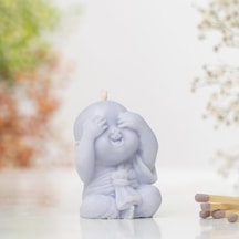 Görmedim Buddha Temalı Soya Wax Mum Mor