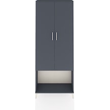 Arges Dolap 2 Raflı 2 Kapaklı Tek Askılı 88x30x221 Antrasit-antrasit Antrasit