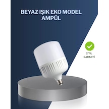 Uzun Ömürlü Şarjlı Led Ampul 30 Watt Güçlü Aydınlatma Çok Renkli