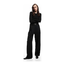 Koton Pamuklu Slim Fit Kaşkorse Uzun Kollu Bisiklet Yaka Tişört Siyah 6wak50075ek SIYAH