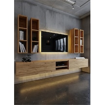 Resital Ledli Duvara Monte Tv Sehpası - Çam - W6004-6 Çam