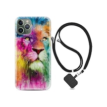Apple Uyumlu  iPhone 12 Pro Max Kılıf Boyun Askılı Colorfull Leon 2 1388