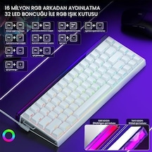 Aula Hero 68 He Manyetik Klavye Rapid Trigger Black King Switch 8000hz Rgb Neon Tkl Hot Swap Oyuncu Klavyesi Beyaz