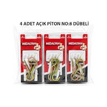 Medalyan Dl-28 Açık Piton Dübelli - 21x100 Mm 4 Adet- 12'li Paket
