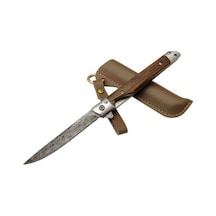 M390 Paslanmaz Çelik Damascus Kamp Çakı M390 Dms 21.5 C M Kahverengi