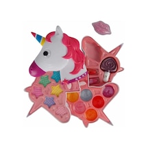 2602 Unicorn Şekilli 3 Katlı Makyaj Güzellik Seti