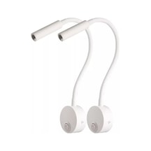 Reedark 360 Ayarlanabilir Led Duvar Lambası - 3w Usb Okuma Aydınlatma, 2'li Set Beyaz