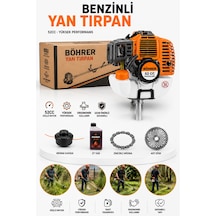 Böhrer Ba011353 Profesyonel 3.5 Hp Yan Tipi Benzinli Diken Çalı Çim Biçme Tırpan Makinesi