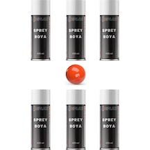 6 Adet Ral 2004 Turuncu Sprey Boya 400 Ml.