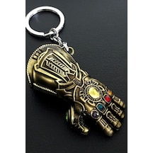 Thentech Sonsuzluk Taşları İle Birlikte Metal İşlemeli Thanos Eldiveni Anahtarlık