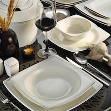 Kütahya Porselen Bone Mare 62 Parça 1079020 Desenli Yemek Takımı
