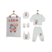 Pia Baby Gl 2206 İsme Özel Battaniye Zıbın Set Krem