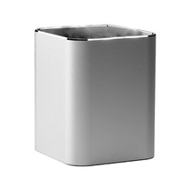 Ganzhoushop Kare Kalemlik Metal Kalemlik Makyaj Fırçası Düzenleyici Tutucu Ofis Masası Düzenleyici Yatak Odası Tuvalet Tezgahı Gümüş