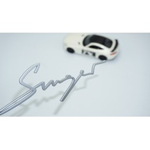 Dk Tuning Porsche 911 Singer Bagaj Metalik Gri Abs Yazı Logo Ambl