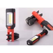 S-Link Sl-F663 3w Cob+1w Led Pilli Dönebilen Kelepçe Stantlı Many Çok Renkli
