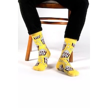 Ozzy Socks Pop Corn Desenli Erkek Çorap Sarı