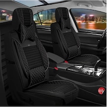 Seat Arona Uyumlu Lüks Deri Oto Koltuk Kılıfı Ön Arka Takım Siyah Fs