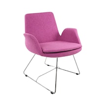 Kaya Ofis Carrer Bekleme Misafir Koltuğu Pembe