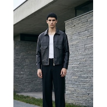 Baselco Trend Zra Boxy Fit Deri Ceket Siyah