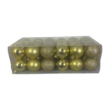 T.concept Yılbaşı Süsü Çam Ağacı Topu 36 Lı Noel Küresi 6 Cm Gold Renk Altın