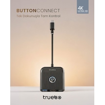Truebo ButtonConnect 3in1 Aç/kapa Tuşu HDMI Hub