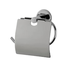 Krom Kaplama Metal Kapaklı Tuvalet Kağıtlığı 16.5 x 12.2 x 11.2 CM