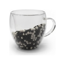 Çift Cidarlı Cam Kupa Seti Isı Yalıtımlı Kulplu Borosilikat Kupa Soğuk & Sıcak İçecek Termal Kupa Espresso Latte Çay Bardağı Seti-siyah,beyaz,-bjk Taraftar çok renkli