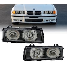 Bmw E36 1992-1998 Sedan Coupe Mercekli Siyah Ön Far