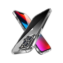 Apple Uyumlu iPhone 14 Pro Max Kılıf Şeffaf Sert Lejion Premium Kapak Renksiz