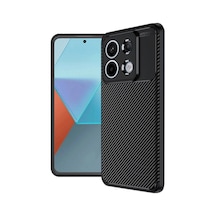 Herşeytrend Xiaomi Redmi Note 13 Pro 4g Kılıf Auto Focus Karbon Kapak - Siyah Çok Renkli