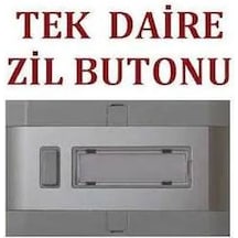 1 Adet  Tekli Alüminyum Sıva Üstü Zil Butonu-1'li Zil Butonu