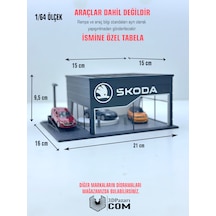 1/64 Ölçekli Skoda Diorama Tasarımlı Araç Sergileme Garajı 3d Baskı