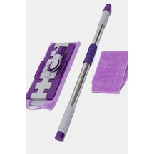 Kıskaçlı Cam Silme Mopu Mikrofiber Yedek Bezli Yer Duvar Fayans Silme Mopu