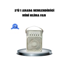 Hubrendy Kargo Taşınabilir Mini Klima Fan 3 Ü 1 Arada Soğutucu, Nemlendirici Ve Gece Lambası