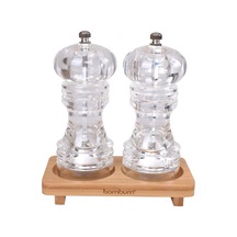 Bambum Varela 2'li Küçük Tuz & Karabiber Öğütücü Set Şeffaf