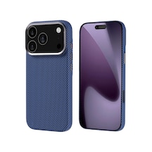 Zore İphone 17 Pro Kılıf M-safe Şarj Özellikli Karbon Fiber Görünümlü Ogaa Nekst Kapak - Lacivert