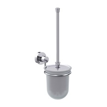 Line Bathroom Master Tuvalet Fırçalık 128135 Buzlu Cam Krom Siyah