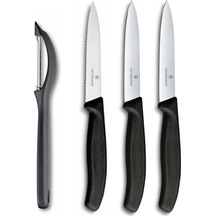 Victorinox Soyacak Soyma ve Domates Bıçağı Seti Siyah