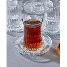 Elysia Çay Bardağı Takımı Riva Çay Tabağı 12 Parça Set çok renkli