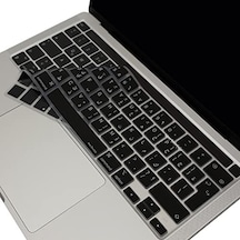 Macbook Pro Arapça Klavye Koruyucu Uk Iso Ters L Enter A2338 M1 M2 A2251 A2289 A2141 Uyumlu Silikon Keyboard Cover Touch Bar Siyah 25423831