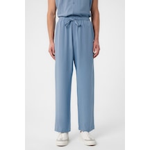 Antioch Keten Karışımlı Jogger Erkek Pantolon Mavi