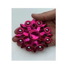 Metal Stres Çarkı Pembe 4 Farklı Desen Fidget Spinner Stres Atıcı Ve Rahatlatıcı Stres Çarkı