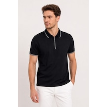 Classics Men Troy Slim Fit Erkek Polo Yaka Kısa Kol Tişört 7747 Siyah