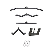 Fat Aparat Seti - Lat Pulldown Bar - Triceps Bar - Rowing Bar - V Bar - Fitness Aparat