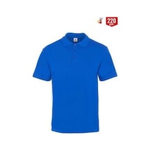 Myform 8103 Comfort Polo Yaka Pıque T-shirt- Saks Mavi Çok Renkli